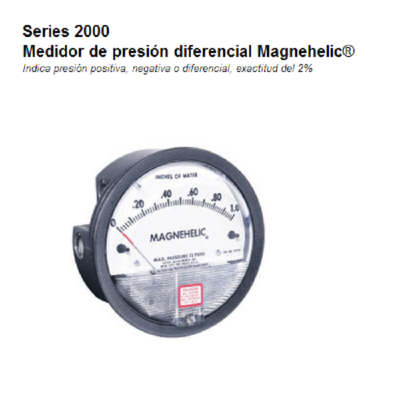 Medidor de Presión Diferencial Magnehelic Serie 2000
