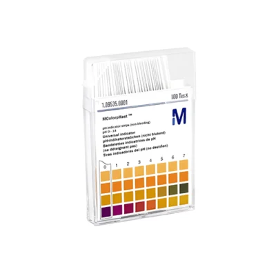 Indicadores Especiales de pH en Varillas 0–14 Merck – Caja x 100 Unidades